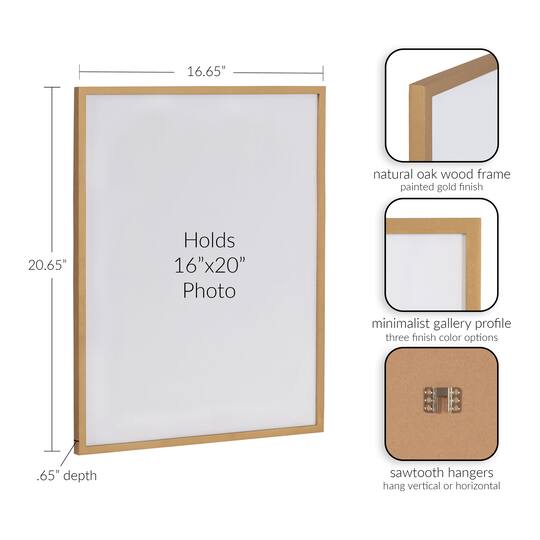 Kate and Laurel Gold Gallery Wall Wood Photo Frame